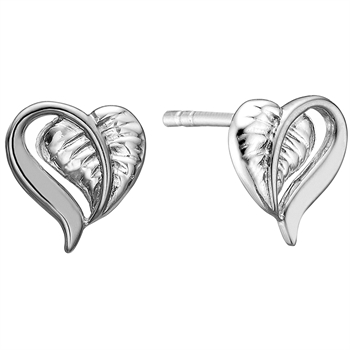 Christina Collect 925 sterling silver Leaf of Love Beautiful stud earrings, also available in silver plated, model 671-S86
